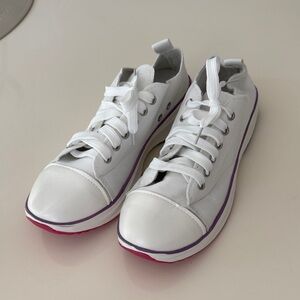 White and Pink Women's Sneakers
